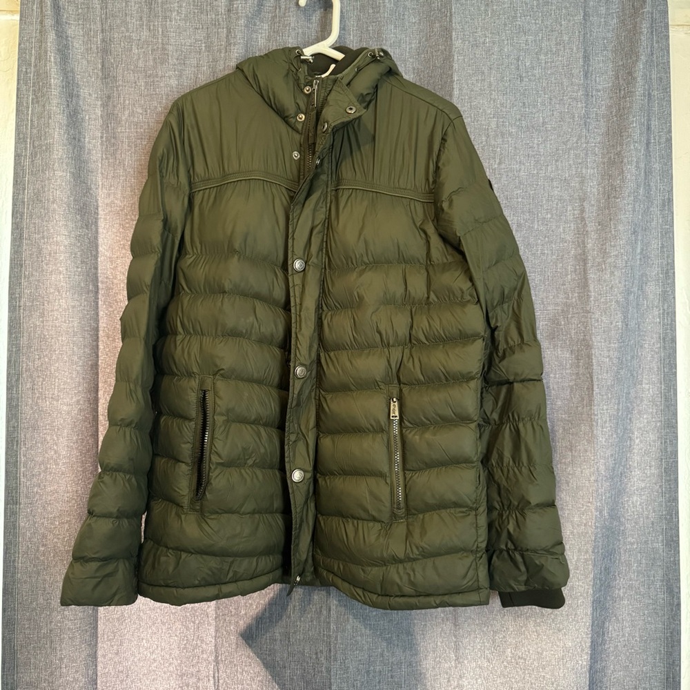 Pajar Canada Roxy Coat Women's Sz L Olive Down Fox Hood Mid Puffer Jacket Parkaβ